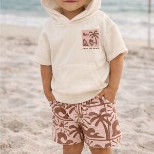 GRAYSON Mini “Enjoy the Beach” Hoodie + Shorts Set 18M | NWT | Boutique Baby